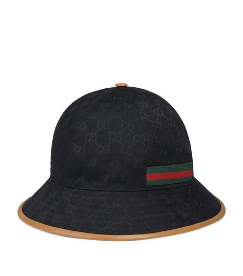 casquette noir gucci|Gucci bucket hat.